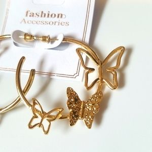 3 for $15 Butterfly Hoops